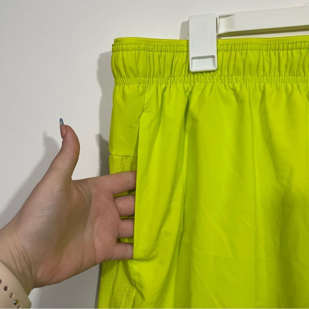 NWT DSG Neon Yellow Lined Athletic Running Shorts - Picture 3 of 5